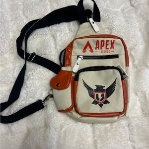 Men's Crossbody Bag - Cream and Orange